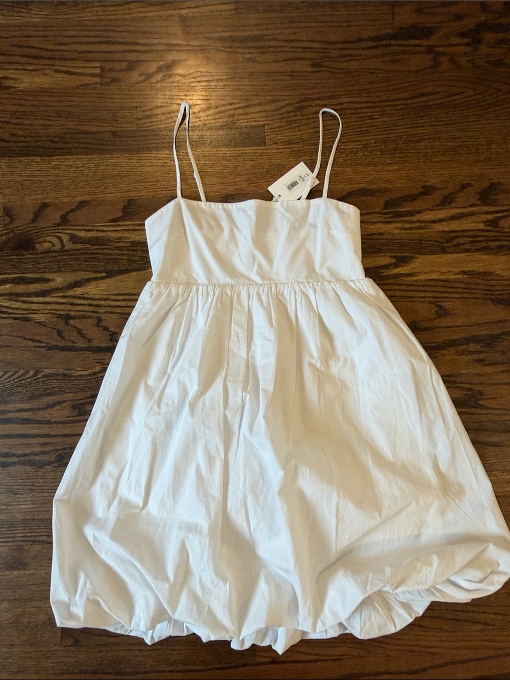 Aritzia White Spaghetti Strap Babydoll Dress